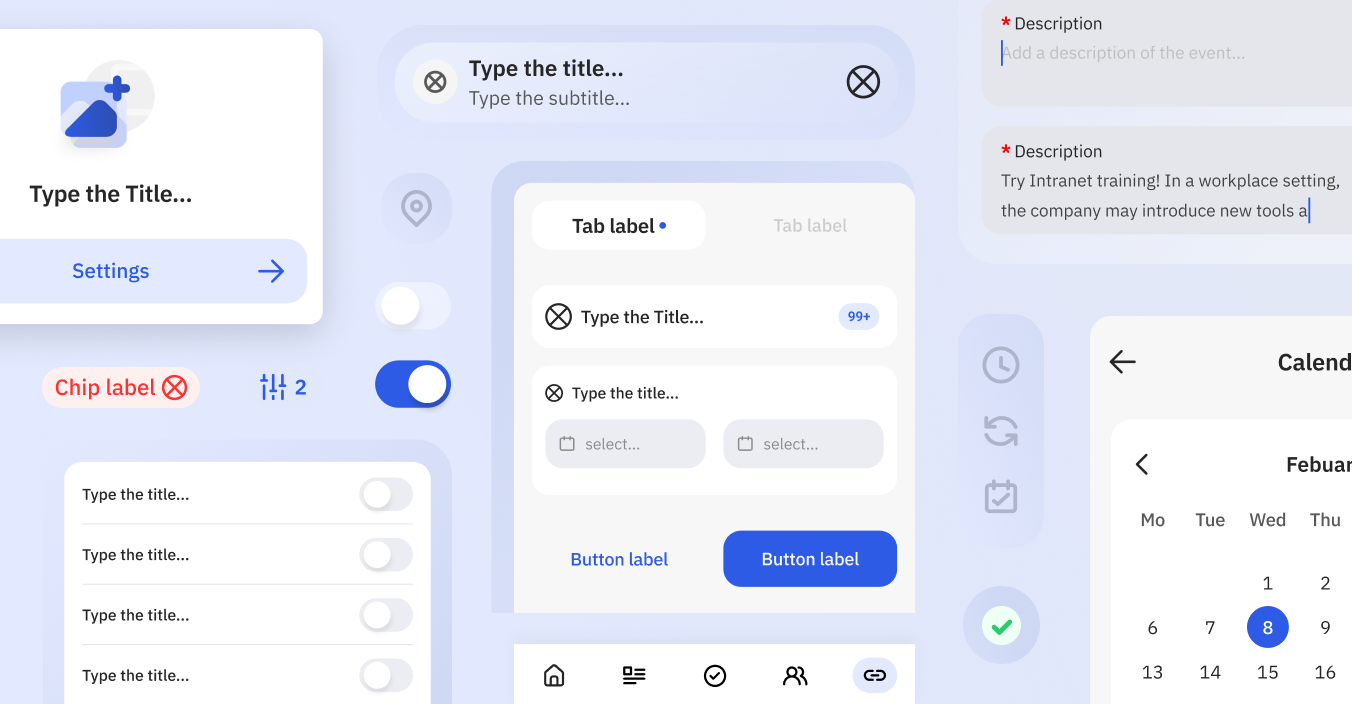 Mobile Design System for employee experience app